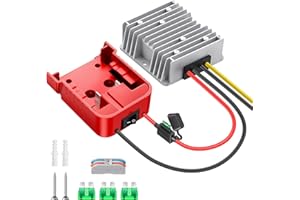 CHOIKWONG 18V to 12V Step Down Converter for Milwaukee M18 Battery, DC Voltage Reducer Transformer 12V 20A 240W Buck Converter Power Wheel Battery Adapter with Over Discharge Protection, Switch and Fuse