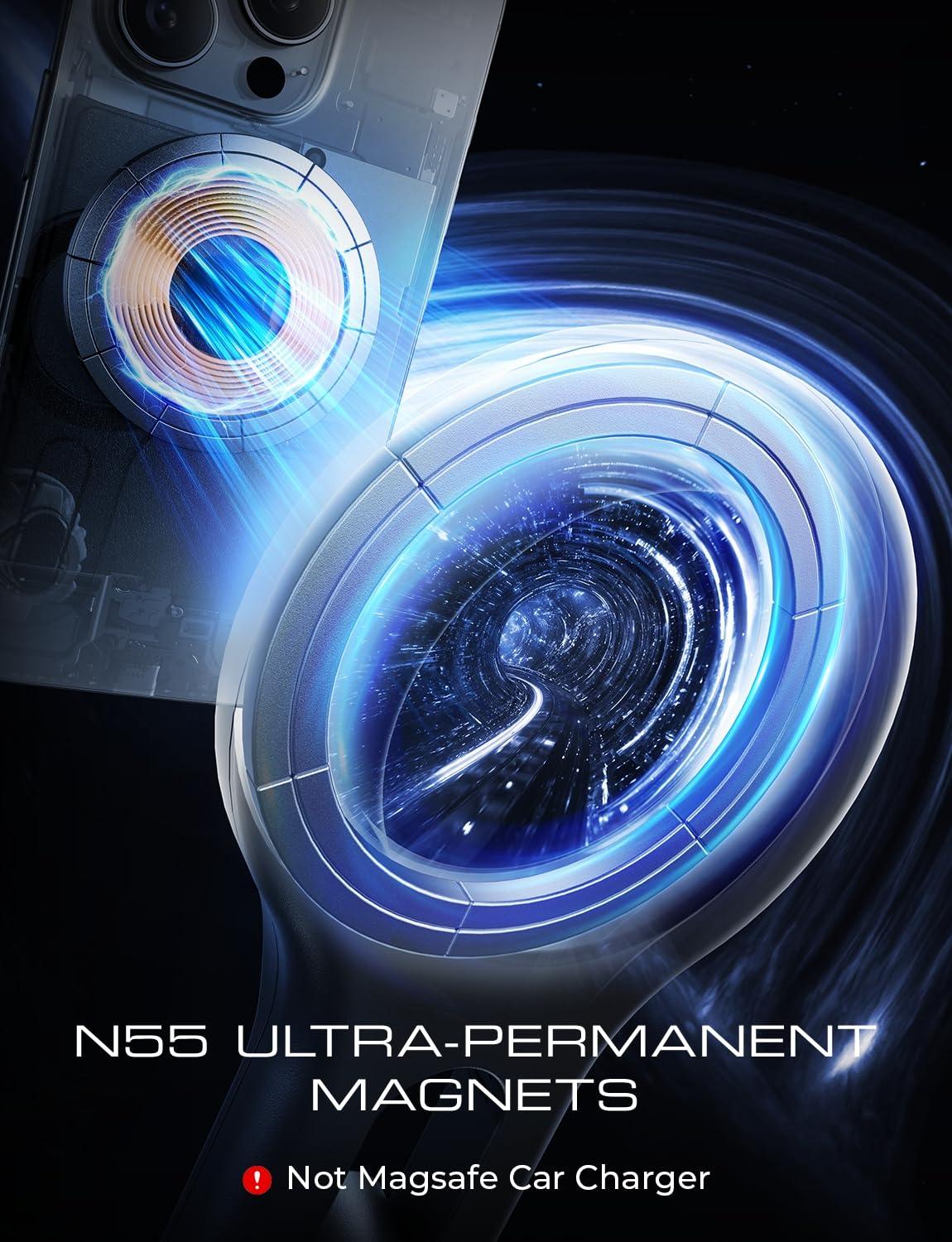 LISEN for MagSafe Car Mount, Magnetic Phone Holder for Car Air Vent Phone Holder [Strong Magnetic] Hands Free Cell Phone Holder Strong Clip Car Accessories fit iPhone 17 Pro Max 16 15 14 13