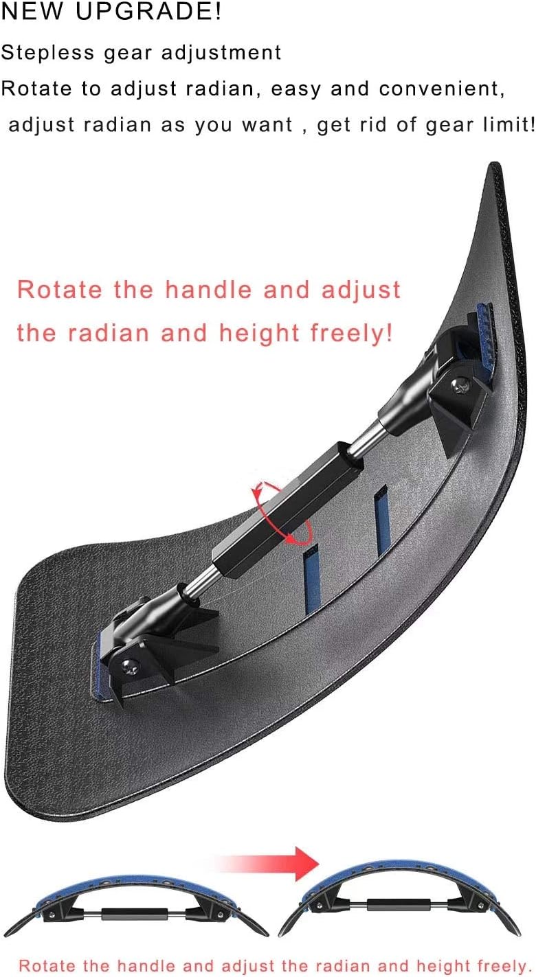 Back Stretcher Posture Corrector- Back Pain Relief Lumbar Support Upgraded Adjustable Back Cracking Device for Lower Upper Back Muscle Spine Sciatica Pain Relief Back Massaging for Men Women: Health & Personal Care