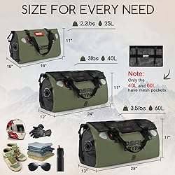 Waterproof Duffel Bag - Motorcycle Dry Bag Tail Bag