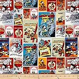 Disney Posters Mickey & Minnie Poster Multi Fabric By The Yard
