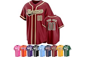 Custom Baseball Jersey Personalized Name Number Team Stitched Printed Uniform Shirts Sports Fans Gift for Men Women Youth
