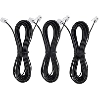 RJ11 6P2C Telephone Phone Line Extension Cord Cable White 2m Long