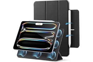 ESR for iPad Pro 13 Inch Case M4(2024), Powerful Magnetic Attachment, Slim Trifold Stand Case, Supports Pencil Pro and Pencil(USB-C), Auto Wake/Sleep, Durable Protection, Rebound Series, Black
