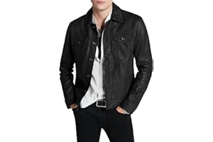 John Varvatos Mens Andrew Trucker JacketLeather Jacket