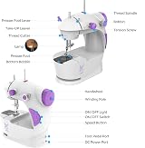 KPCB Tech Mini Sewing Machine for Beginners 42PCS Tools Extension Table view 9