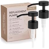 Soap Dispenser Pump | Stainless Steel Replacement | Durable, Rustproof | for Glass &amp; Plastic Bottles with 28mm 28/400 Thread - 2 Pack (Black)