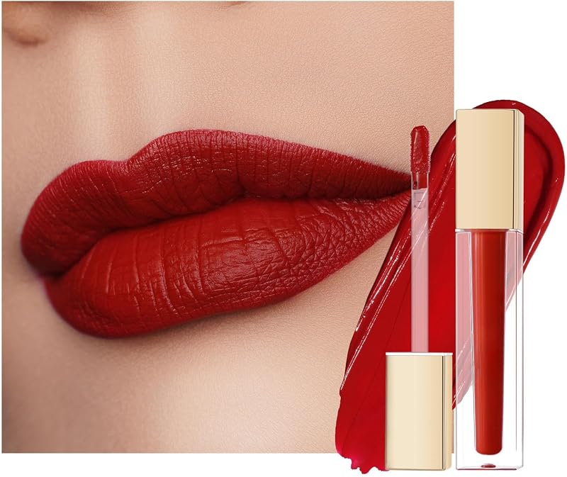 Oulac Red Lipstick Matte Liquid Lipstick Long Lasting Vegan M01