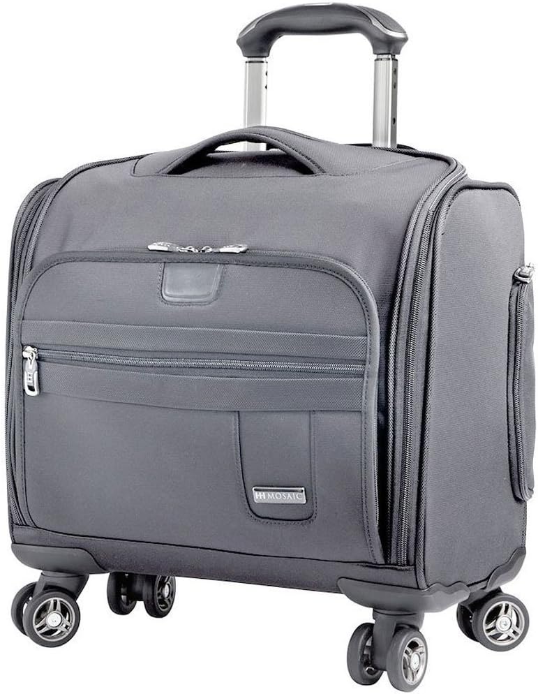 Mosaic Collection 16" Rolling Business Tote - Platinum