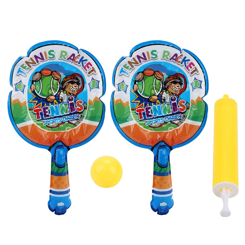 VGEBY1 Inflatable Badminton Racket, 2pcs Portable Kids Badminton Racket Toy with Ball for Kids Indoor Outdoor Playing