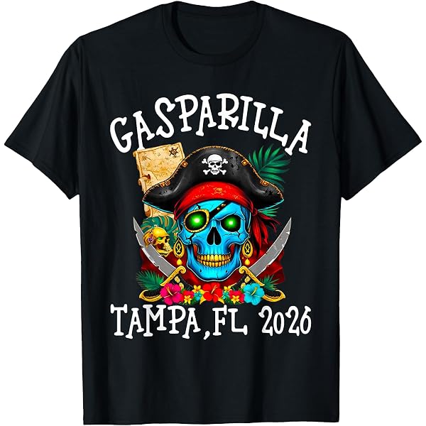 Amazon.com: Gasparilla Pirate Ship TShirt, Tampa FL Pirate
