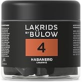 LAKRIDS BY B&Uuml;LOW - 4 - Black Licorice - Habanero Chili - 5.3 oz - Vegan Gourmet Licorice from Scandinavia - Gluten Free &amp; Gelatine Free - Swedish Candy Alternative