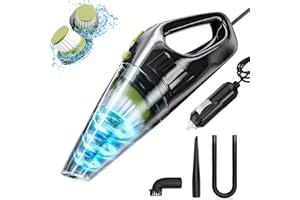 FRYONK Sujefuse Car Vacuum-High Power Portable Vacuum Cleaner, Portable Handheld Mini Vacuum, DC 12V,for-Cars, RV, Boats, Pets -Aspiradora para Carro-Black-2