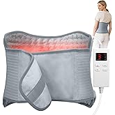 Heating Pad for Period Cramps, Electric Heat Pad with 6 Heat Levels and 4 Times Settings, Moist Heating Pad for Back Pain Relief, Neck, Shoulder, Abdomen, Birthday Gifts for Women and Men