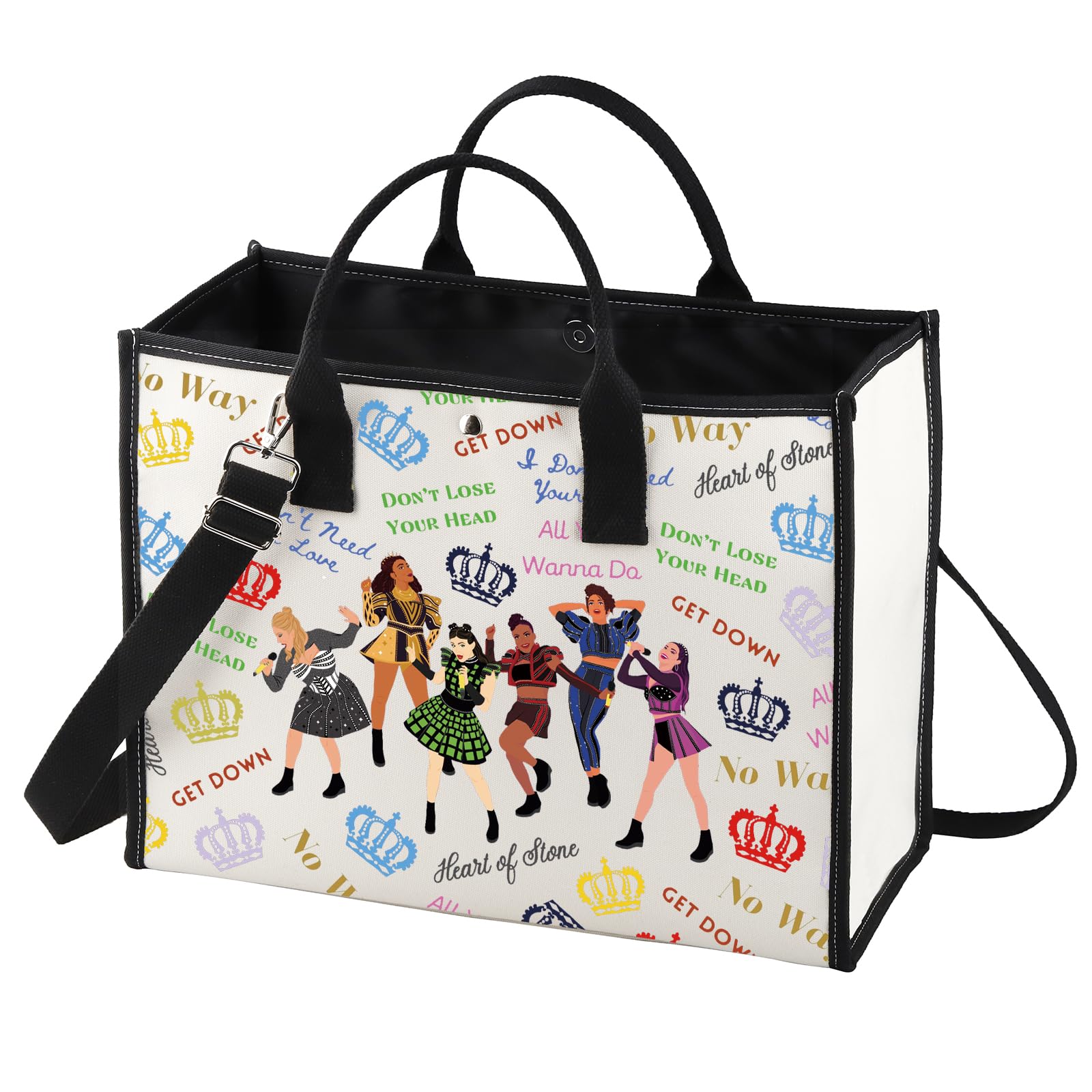 LEVLO Broadway Queen Cosmetic Make Up Bag Gift for Musical Theater Lover Six Queen Musical Make Up Zipper Pouch Bag Six Queen LT