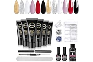 Mobray Poly Nail Extension Gel Kit Nail Extension Gel Kit-Builder nail Gel All In One kit with Basic Accessory Tools Suitable for Nail Art and Gifts (KIT2)