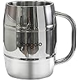 Yaagolo Insulated Beer Stein, 32oz Stainless Steel Double Walled Beer Mug Giant Bar Drinkware Metal Beer Cup with Big Grip Handle (32oz 1pack)