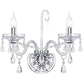 Vintage Crystal Wall Sconce Lighting Crystal Wall Light Elegant 2 Lights European Style Decorative Luxury Sconces Wall Lamp f