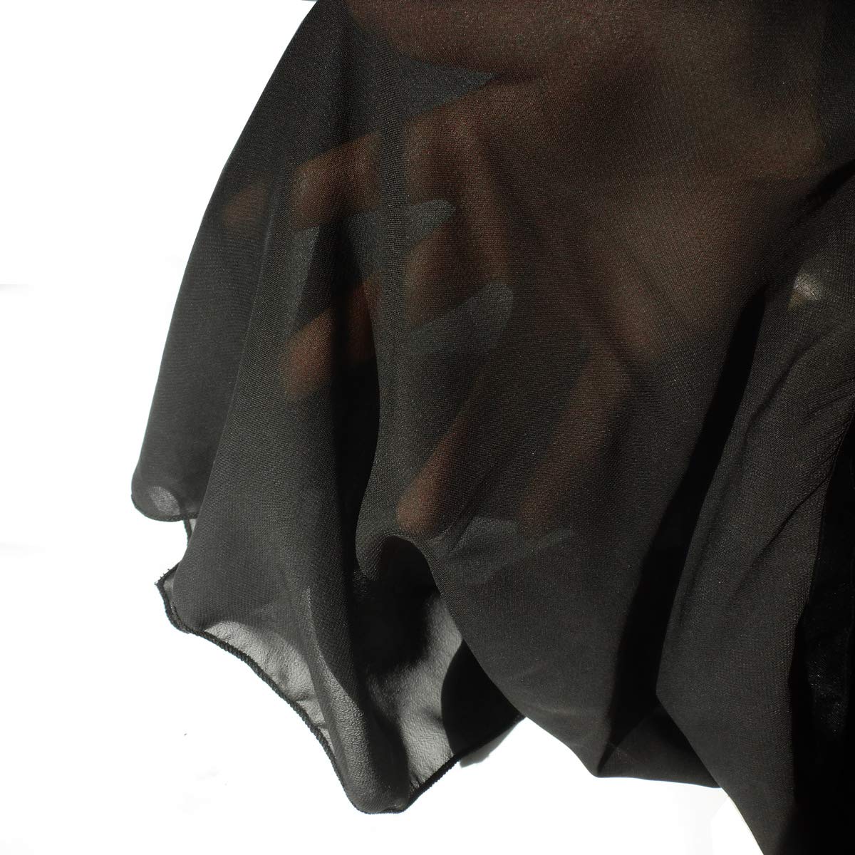 Ballet Dance Skirts for Women Chiffon Wrap Skirt Tutu for Girls-Big Size (M) Black