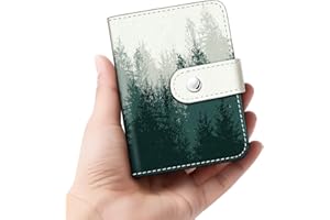 Lebrocoli Mist Forest Small Photos Album for 2x3 Inch Films, 56 Pockets Mini Cute Albums Book for Polaroid Fujifilm Instax Mini Instant Camera Printer, Kpop Photocard Pictures Binders Holders Storage