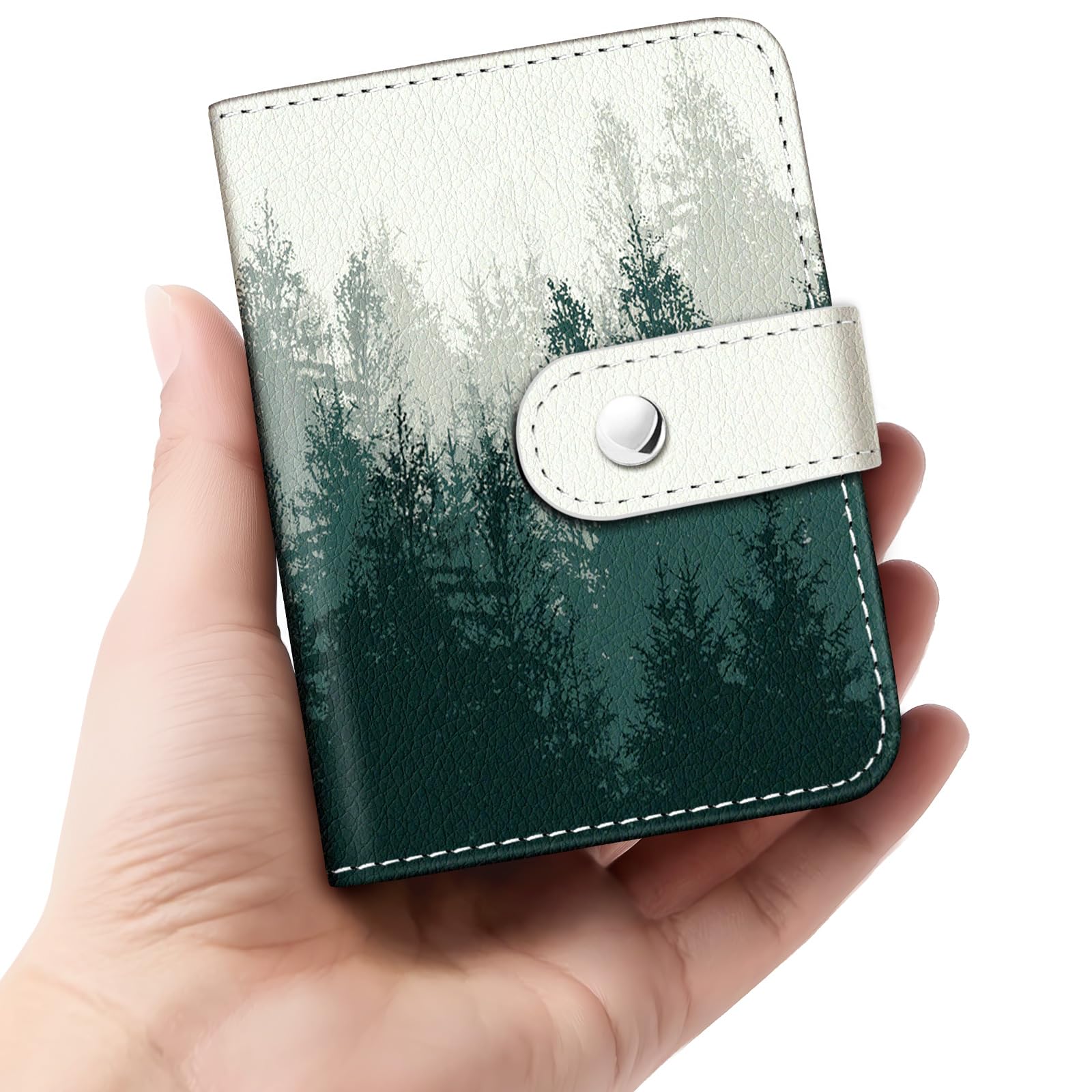 Lebrocoli Mist Forest Small Photos Album for 2x3 Inch Films, 56 Pockets Mini Cute Albums Book for Polaroid Fujifilm Instax Mini Instant Camera Printer, Kpop Photocard Pictures Binders Holders Storage