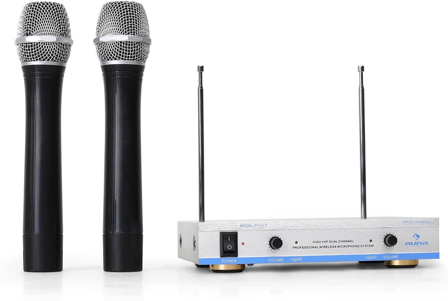 Auna Fu 2 S Wireless Microphone (VHF) 2x Microphone, up to 100 m
