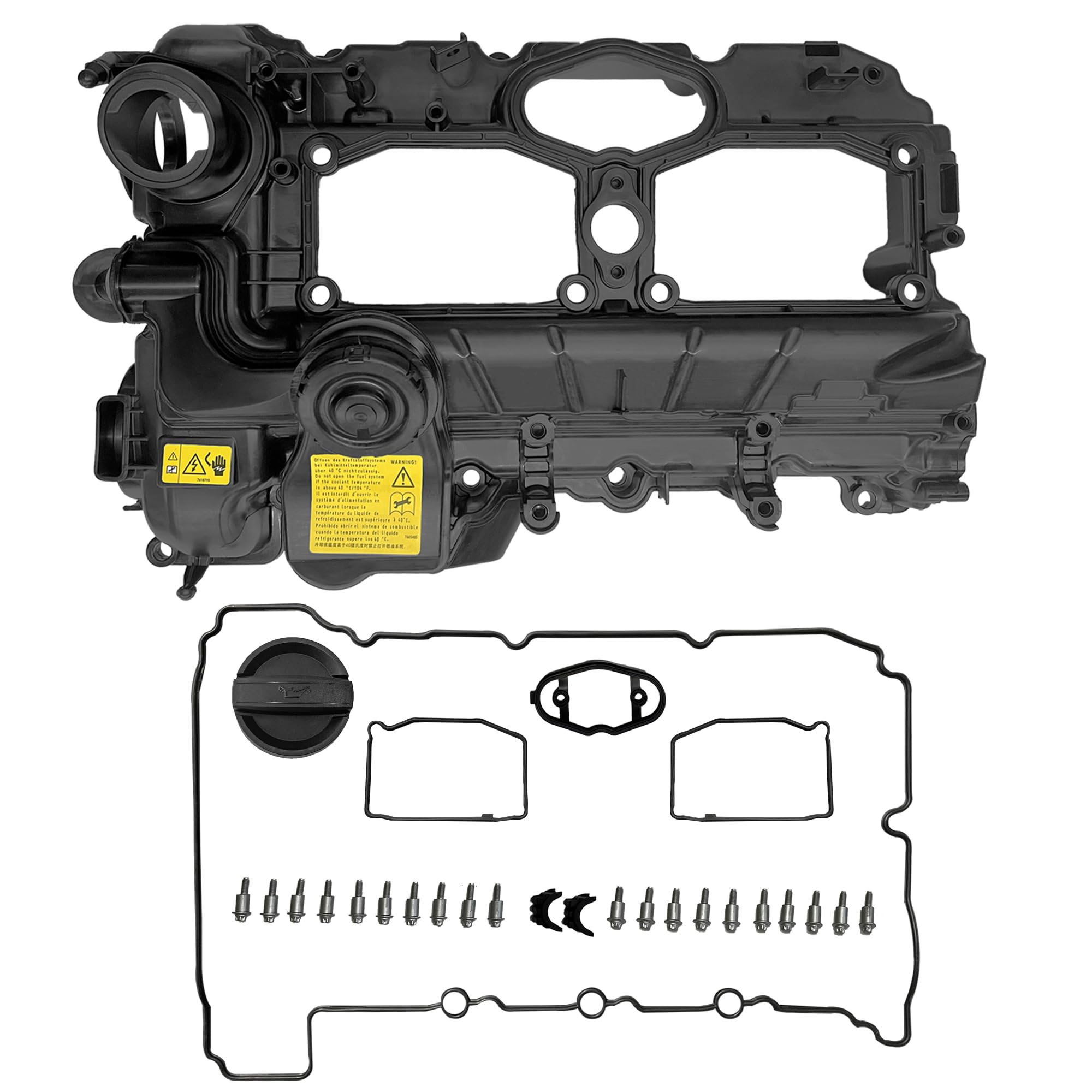 Photo 1 of **WET/ DIRT**SUMYOLA N20 Engine Valve Cover for BMW F10 F11 F25 F20 F30 F31 F33 2012-2018 528i 528i xDrive 328i 328i GT xDrive 320i X1 X3 X5 428i z4 Replaces# 11127588412 11127588418 11127625477 V208711 15186739