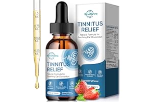 REVINUTRA Tinnitus Relief for Ringing Ears, Ear Tinnitus Relief Drops, Herbal Ringing Relief with Ginkgo Biloba, Vitamin C, B12 for Ear Clicking Buzzing, Improving Hearing for Men and Women, Strawberry 2 Fl Oz