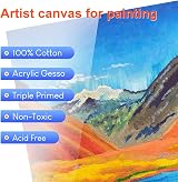 ISLAND 24x30cm Stretched Canvases 4 Pack 100% Cotton A4 view 2