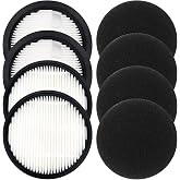 Hepa Filters Compatible With Laresar Elite 3/WLUPEL KBHO15 Vacuum Cleaner (4 Filters+4 Sponges)