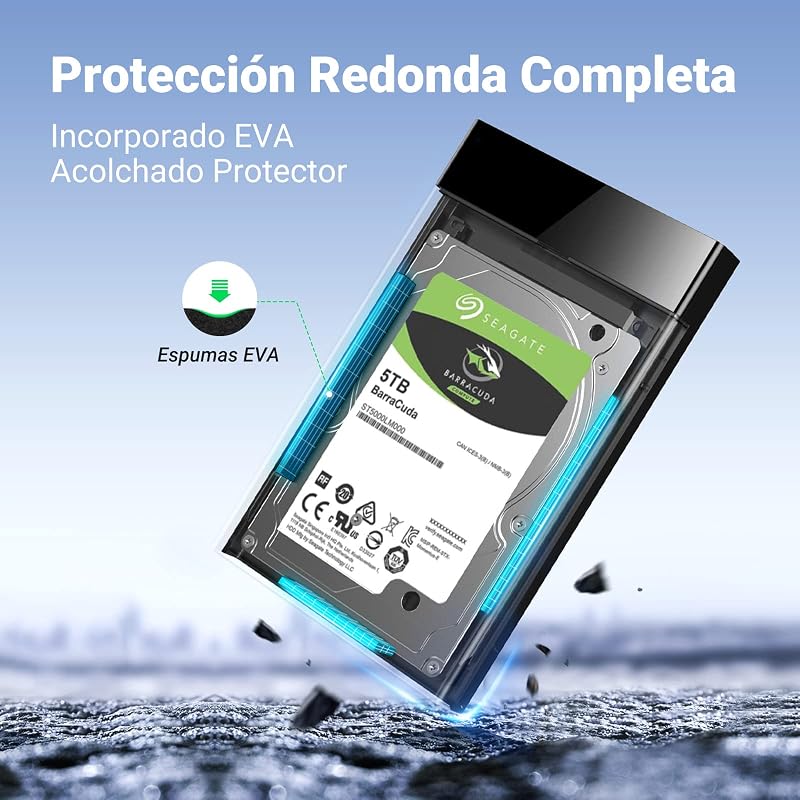 Caixa USB 3.0 de 2,5" com UASP 5Gbps
