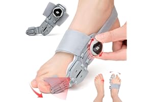 ECIHKEYAN Bunion Corrector for Women & Men,Adjustable Universal Size Bunion Splint, Big Toe Straightener, Bunion Fix Device with 2 Silicone Pads, Better Fit to the Toes Without Damaging the Skin(1PCS,Gray)