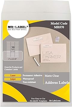 clear matte labels
