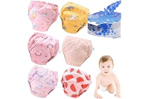 Upairy Potty Training Underwear, Upairy Training Pants For Boys Girls, Soft 100% Cotton Absorbent, Comfortable Waterproof (H,