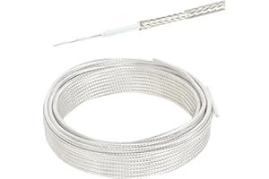 XRDS -RF RG-316 Coax Cable 50 ft Thin RF Coaxial Cable Flexible Lightweight Low Loss Coax Silver-Plated Copper Teflon Jacket,