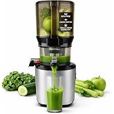 Kuvings AUTO10 Cold Press Juicer Machine, Hands-Free, 100 oz, Silver | Self-Feeding - Easy to Clean, Quiet 240W Motor, Large Masticating Juicer &ndash; Designed for Silky Juice with Low Pulp
