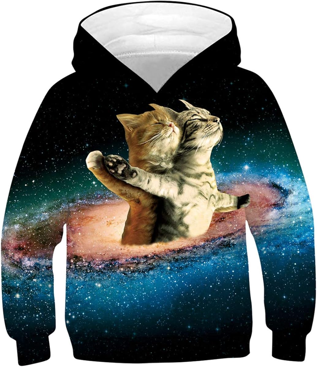 UNICOMIDEA Kids Hoodies Pullover 3D Sweatshirt Jumpers for Boys Girls 6-16 Years Old: Clothing