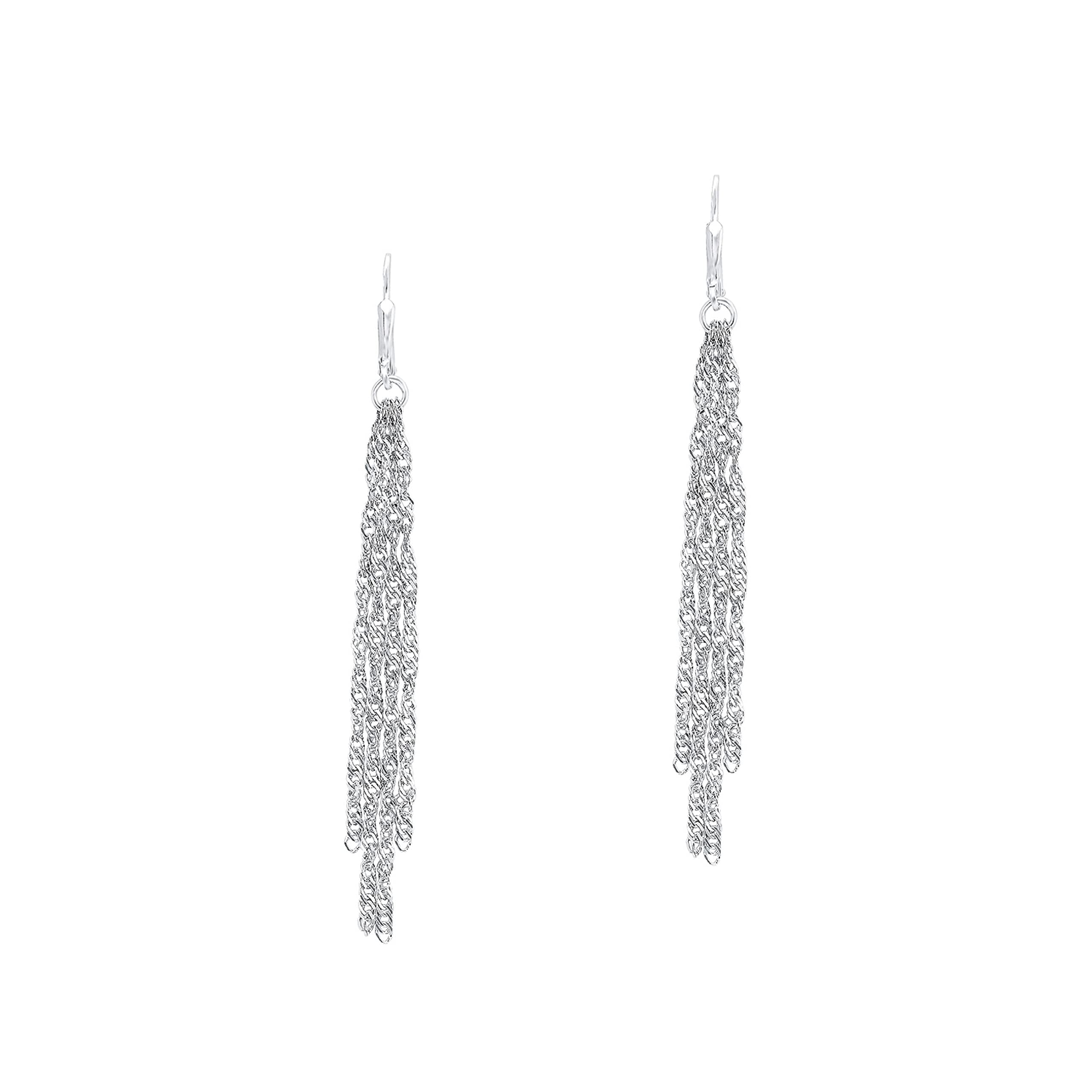 Amor Earrings Women Ear jewelry, 6,2 cm, Silver, Comes in jewelry gift box, 9968718 โ image 1