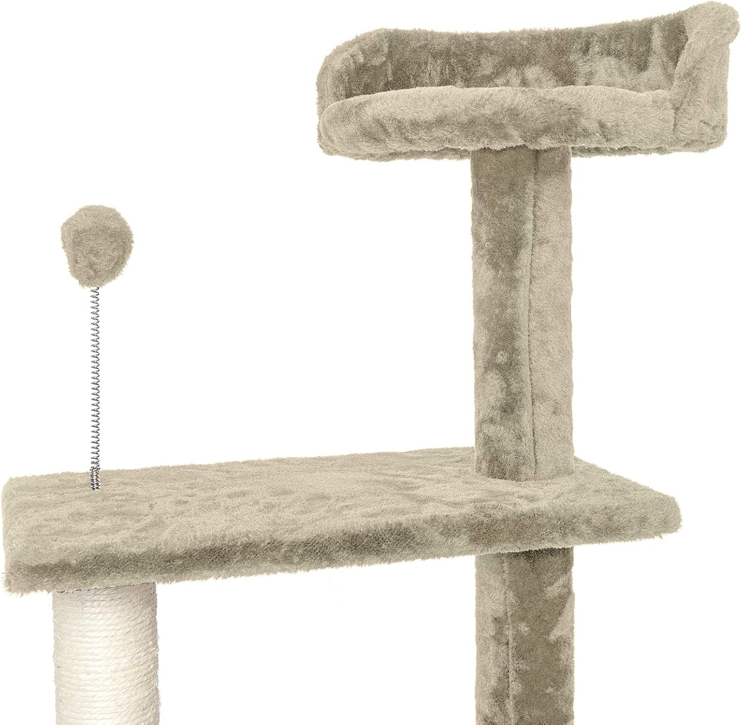 Furhaven Pet Cat Tree - Tiger Tough Cat Tree House Perch Entertainment Playground Furniture for Cats and Kittens, Play Stairs, Cream : Pet Supplies