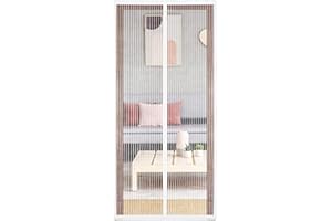 innotree Upgraded Magnetic Screen Door with 36 Magnets Heavy Duty Mesh Curtain, Fits Doors Up to 38"x82", Hands Free Dogs Cats Pet Friendly Door Screen, White