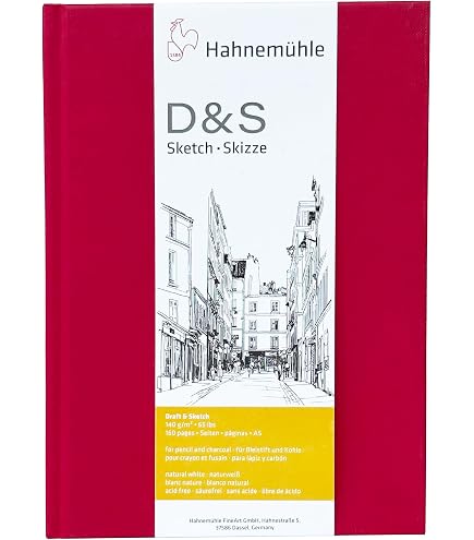 Desenho D&S Sketch Book 140 g/m², preto, A5, retrato, 80 fls