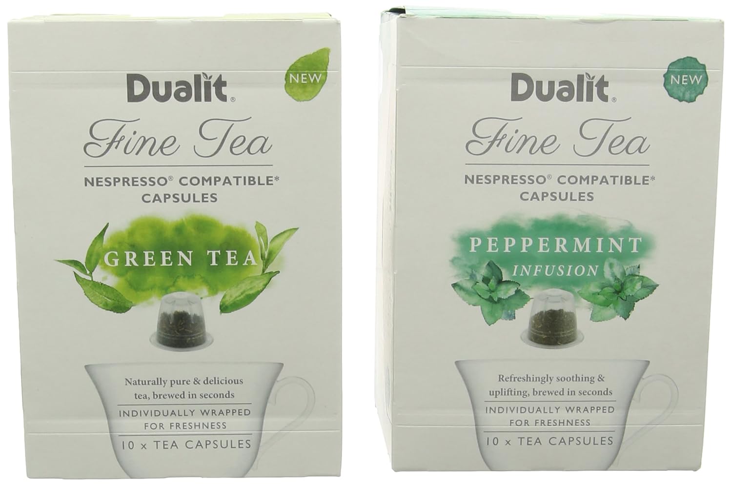Dualit Fine Tea Nespresso Compatible Capsules 20 Green Tea & 20