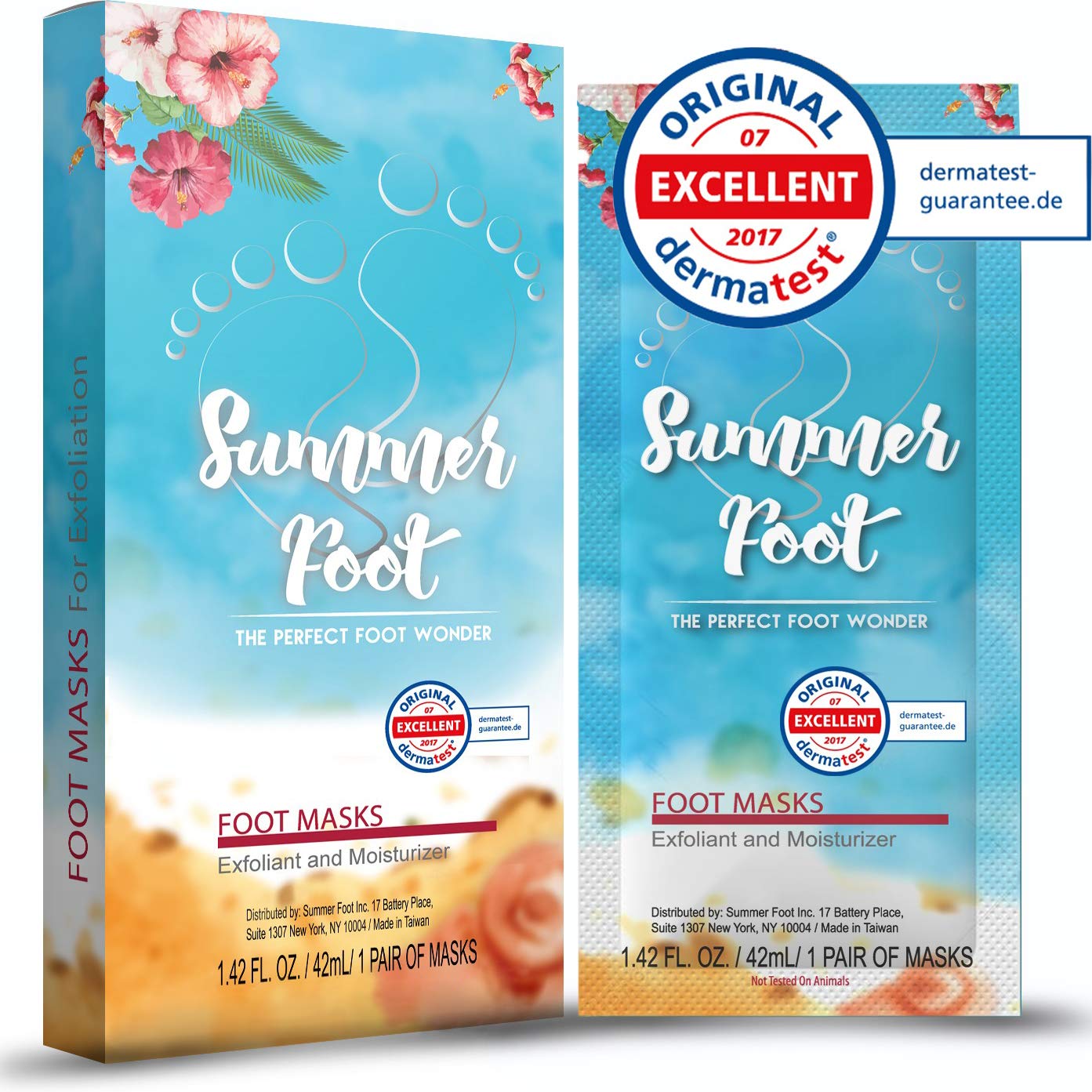 Summer Foot Premium Foot Mask for Baby Soft Feet | Exfoliating Foot Peel & Callus Remover for Feet - Repair rough heels with 1 pair with one-time treatment: Beauty