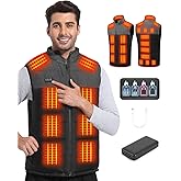 Trunera Heated Vest, 20000mAh Battery Heated Vest for Men, 21 Heat Zones Heated Jacket for Women Outdoor work Hiking Skiing