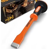 KIRXST Heavy Duty Masonry Chisel, 12 Inch Flat Brick Chisel with Hand Protection Concrete Chisel Tools, for Demolition, Mason, Carving, Concrete
