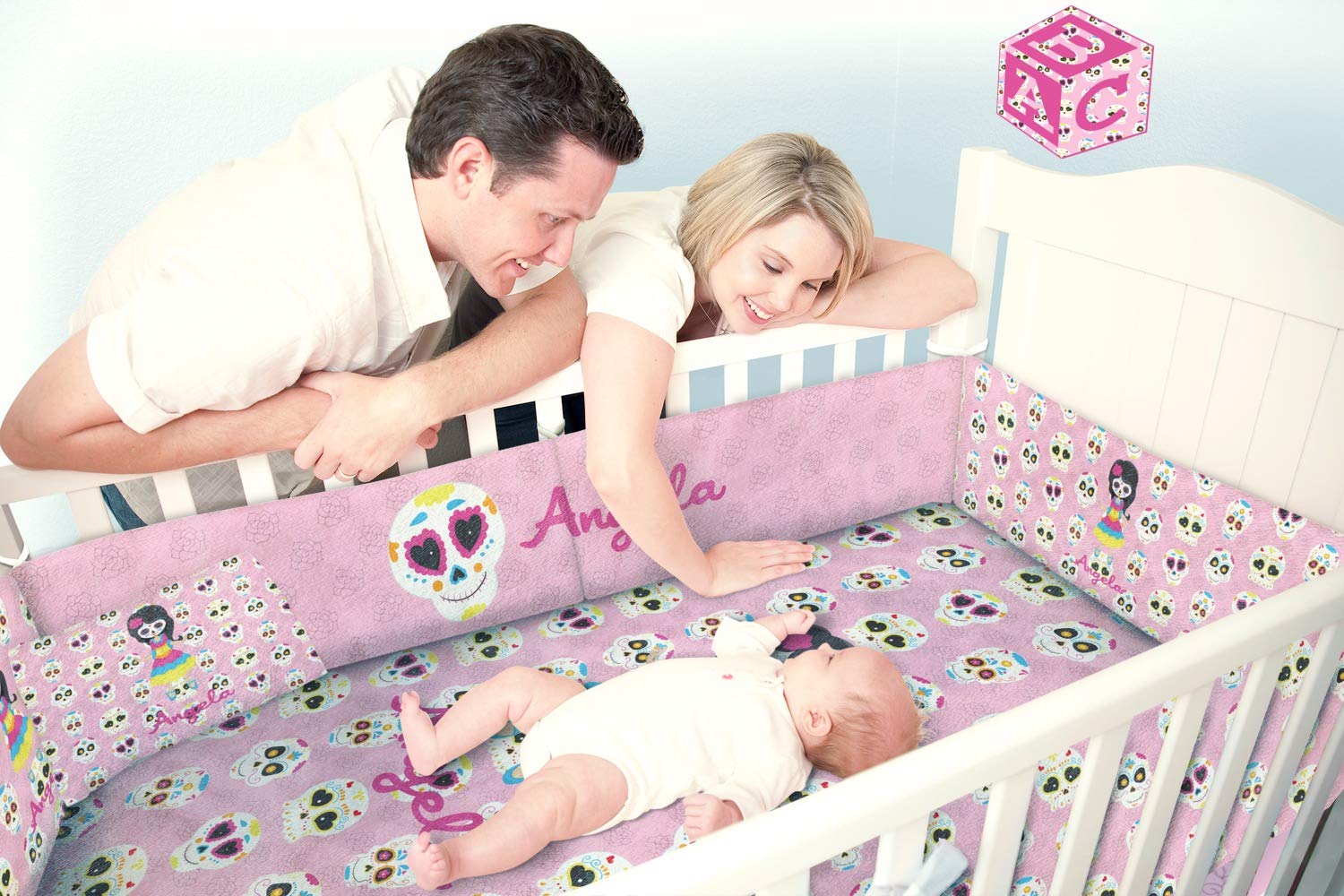 sugar skull baby bedding