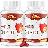 Cholesterol Supplements with Plant Sterols, Niacin, Red Yeast Rice, Citrus Bergamot, Garlic, Cholesterol Supplement Support Normal Cholesterol Levels, 180 Softgels