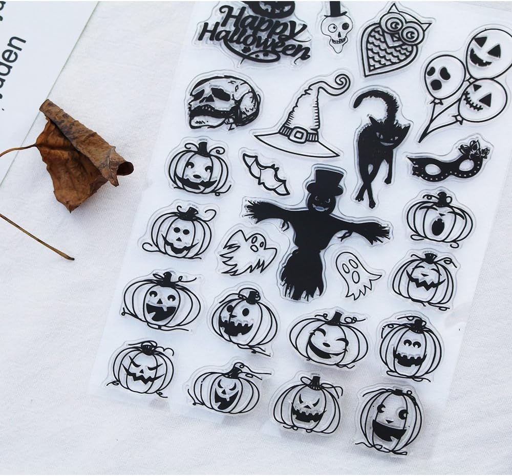 Clear Stamps for DIY Scrapbooking Paper Cards Making Decoration (halloween pumpkin)