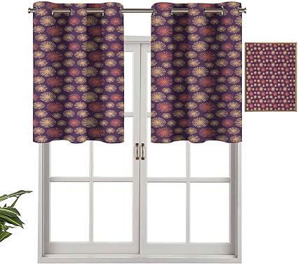 Hiiiman Cenefa de cortina para ventana de privacidad interior dibujada