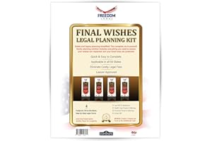 CRAMCHARTS Final Wishes Kit – USA Legal Forms for Family Planning, Fill-in-The-Blank Will & Estate Documents – Last Will & Testament + Living Will + Health Care POA + Financial POA – Valid in All 50 States